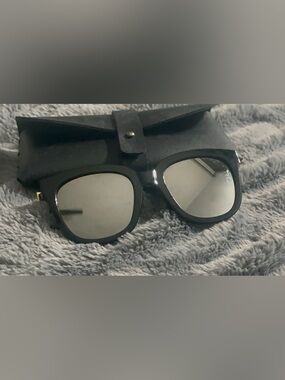 Classic Black Women's Sunglasses with Matching Black Case